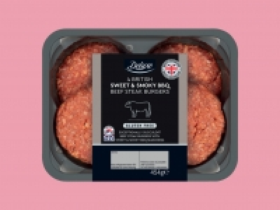 Deluxe 4 Sweet and Smoky BBQ Beef Steak Burgers