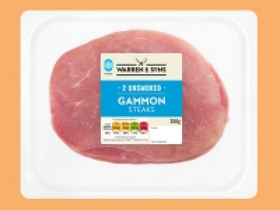 Warren < Sons 2 Smoked or Unsmoked Gammon Steaks
