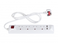 Lidl  Powerfix 4 Socket Extension Lead With USB Ports