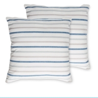 Aldi  Blue Cotton Cushion x2