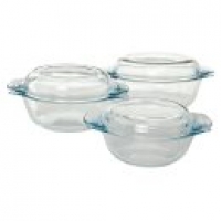Asda Pyrex 3 Piece Essentials Glass Bowl set