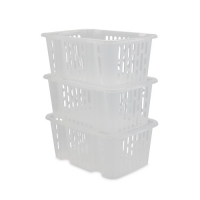 Aldi  Plastic Basket Set Translucent Small