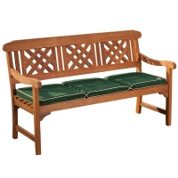 RobertDyas  Robert Dyas FSC 3-Seater Wooden Garden Fence Bench and Cushi