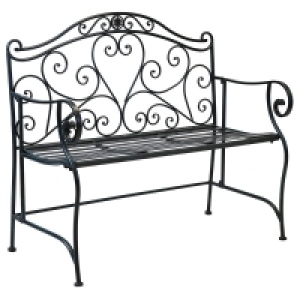 Charles Bentley Heart-shaped 2-Seater Metal Bench - Antique  £99.99