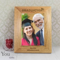HomeBargains  Personalised Oak Finish 4x6 Graduation Photo Frame