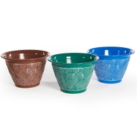 RobertDyas  Greenhurst Ceramic Effect Brompton Multi-colour Planters - P