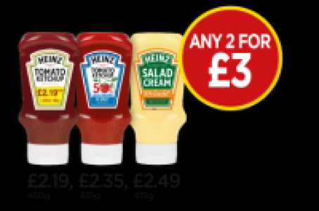 Heinz Tomato Ketchup, Tomato Ketchup 50% Less Sugar, Light S £3.00
