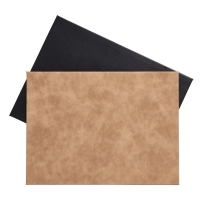 Wilko  Wilko 4 pack Faux Leather Black and Tan Placemats