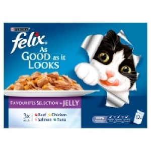Felix As Good As It Looks Favourites in Jelly Cat Food 12 x  £3.25
