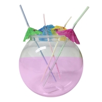 QDStores  Party Cocktail Bowl With 4 Umbrella Straws