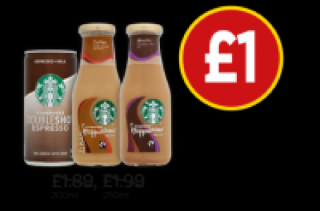 Budgens  Starbucks Doubleshot, Caffe Frappucino, Mocha Frappucino