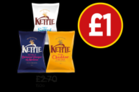 Budgens  Kettle Chips Lightly Salted Crisps, Sea Salt & Balsamic Vine