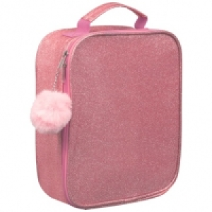 Insulated Glitter Lunch Bag - Pink