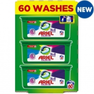 Ariel 3in1 Pods Colour Washing Capsules 60 Washes