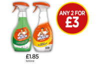 Budgens  Mr Muscle 5 In 1 Glass Green, Mr Muscle 5 In 1 Kitchen Spray
