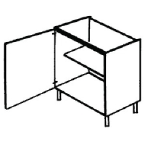 Wickes New Jersey Base Unit High Line 600mm