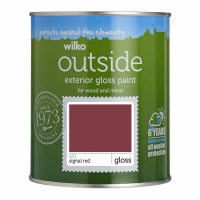 Wilko  Wilko Signal Red Gloss Exterior Paint 750ml
