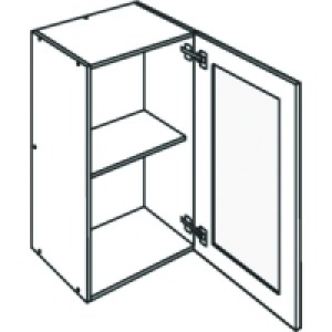 Wickes Costa Rica Glass Wall Unit Cream 500mm