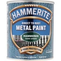 Wilko  Hammerite Direct to Rust Hammered Dark Green Metal 250ml