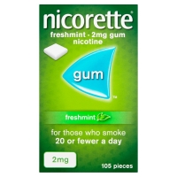 Wilko  Nicorette Fresh Mint Chewing Gum 2mg 105 pieces