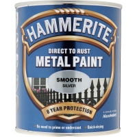 Wilko  Hammerite Direct to Rust Smooth Silver Metal Paint 250ml