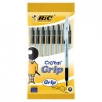 Asda Bic Cristal Grip Black Pens