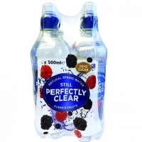 Poundstretcher  PERFECTLY CLEAR SPRING WATER SUMMER FRUITS 4 PACK