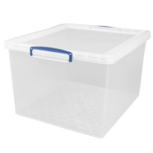 Really Useful 62L Nestable Storage Box - Clear £7.49