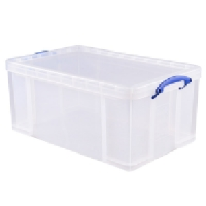 Really Useful 64L Storage Box - Clear £7.49