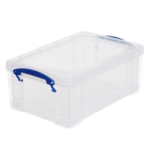 Really Useful 9L Plastic Storage Box - Clear £7.49