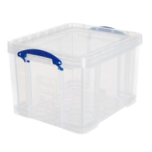 Really Useful 35L Plastic Storage Box - Clear £7.49