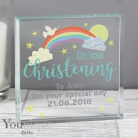 HomeBargains  Personalised On Your Christening Large Crystal Token