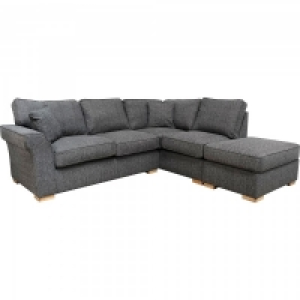 London Corner Right Hand Sofa inc Footstool