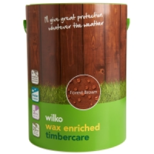 Wilko Wax Enriched Timbercare Forest Brown Exterior Wood Pai £7.00