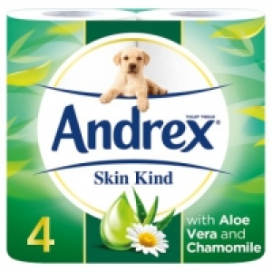Andrex Skin Kind Toilet Roll Tissue 4 Pack £2.00