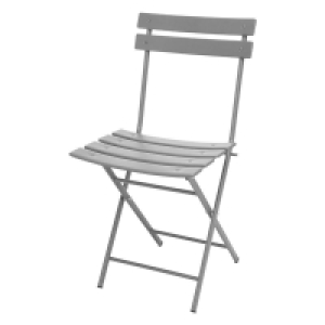 Folding Bistro Chair Oval Frame - Grey £14.98