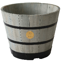 RobertDyas  VegTrug Small Barrel Planter - Grey