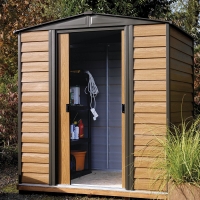 RobertDyas  Rowlinson Woodvale 8ft x 6ft Metal Apex Garden Shed