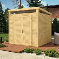 RobertDyas  Rowlinson 8 x 8 Pent Security Shed - Unpainted Natural