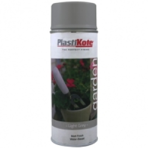 Plastikote Garden Spray Paint 400ml - Light Grey &pound;3.00