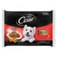 Asda Cesar Deliciously Fresh Favourites Sauce Wet Adult Dog Food Pouche