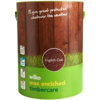 Wilko  Wilko Wax Enriched Timbercare English Oak Exterior Wood Pain