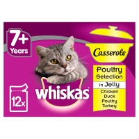 Wilko  Whiskas 7+ Casserole Poultry Selection in Jelly Cat Food 12 