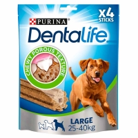 Wilko  Dentalife 4 pack Daily Oral Care Large Chew SticksDog Treats