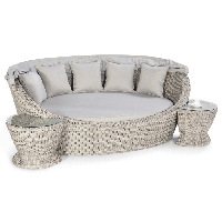 RobertDyas  Maze Rattan Oxford Daybed with Side Tables