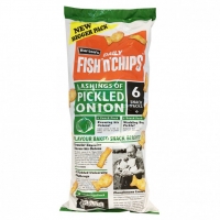 Poundstretcher  BURTONS FISH & CHIPS PICKLED ONION 6 PACK