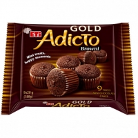 Poundstretcher  GOLD ADICTO BROWNI CHOCOLATE CAKES 9 PACK