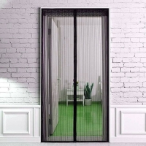 Magic Magnetic Door Mesh Black Anti Bug Insect Fly Curtain S £3.99