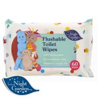 HomeBargains  In The Night Garden Flushable Toilet Wipes (24 Packs)