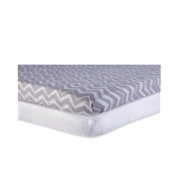 Aldi  Zig Zag Cot Fitted Sheets 2 Pack
